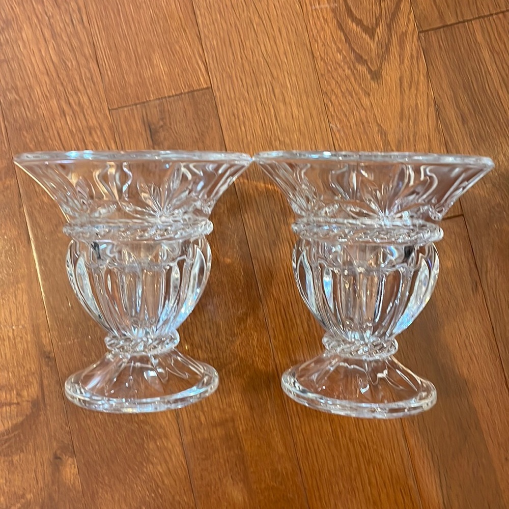 Crystal candle holders 2 count